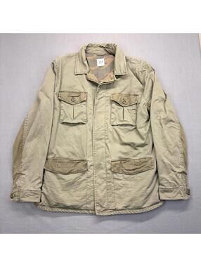 Vintage GAP Army Utility Jacket Camouflage Lining Size Large